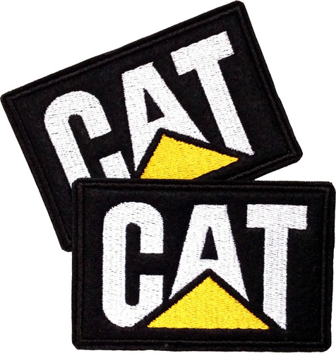 Caterpillar Logo Cat, Parche Bordado, 2 Pzas 9 Cm