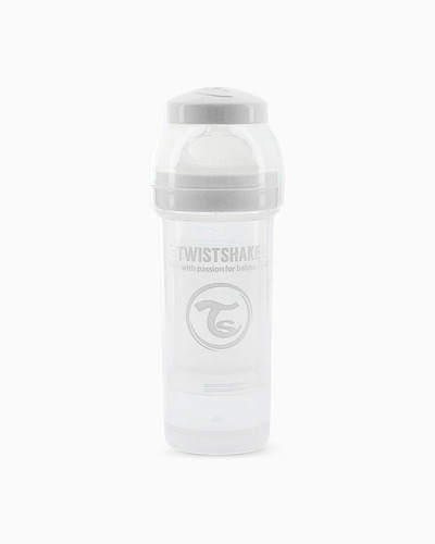 Imagen 3 de 3 de Mamadera Anti-cólico Twistshake 260ml - Blanco
