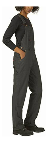 Dickies Overol Con Peto Doble Frontal Para Mujer, Negro