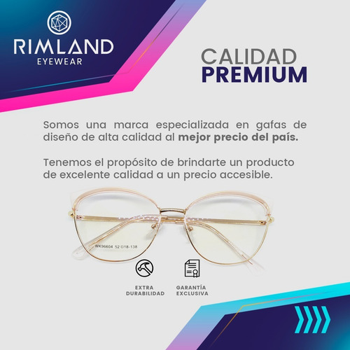 Imagen 3 de 5 de Armazón Lentes Marcos Anteojos Rimland (sku7101)