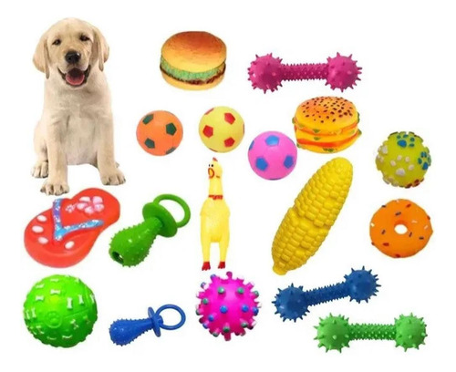 Kit 12 Brinquedos Diversos Mordedores Para Pet Cachorro
