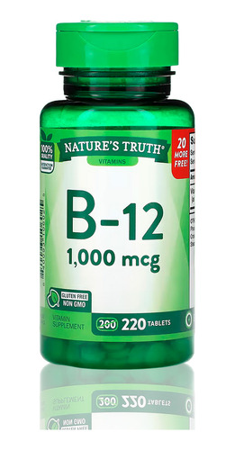 Vitamina B12 Nature's Truth 1,000 Mcg 220 Tabletas