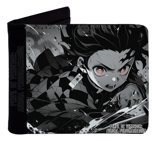 Billetera Cartera Cuero Sintético Demon Slayer Anime 04