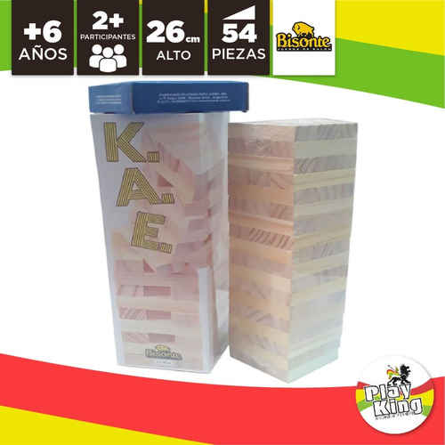 Imagen 6 de 10 de Kae Torre De Madera Bisonte Tipo Jenga Playking