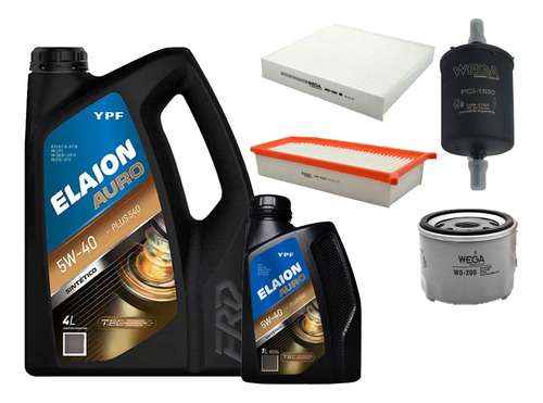 Kit Filtros Renault Captur Intense Zen 2.0 + Aceite Ypf 5w40