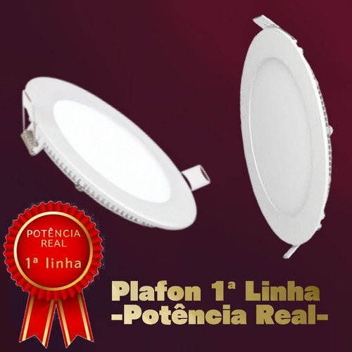 Luminaria Plafon Led 25w Embutir - Bivolt Redonda