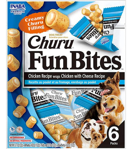 Churu Fun Bites Pollo Queso Para Perros 132 G