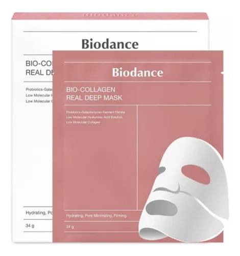 Para . Bio-colágeno Mascarilla Real Profunda 4 Piezas