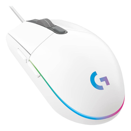 Mouse gamer de juego Logitech  G Series Lightsync G203 blanco
