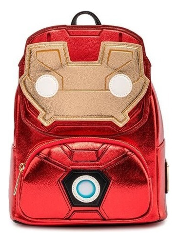 Iron Man Light Up - Loungefly - Minibackpack Color Rojo