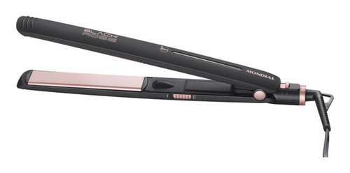 Imagem 1 de 2 de Chapinha de cabelo Mondial Black Rose P-27 preta e rosa 110V/220V