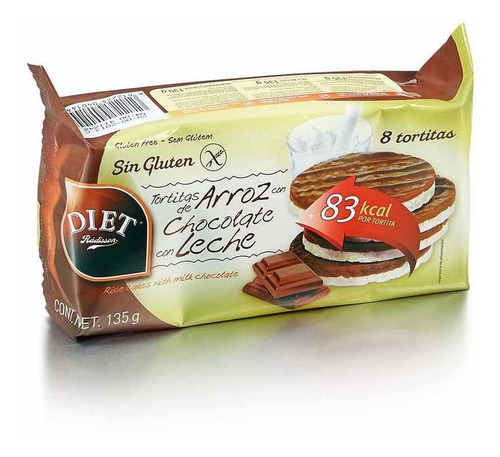 Tortitas De Arroz Diet Radisson Con Chocolate 135g