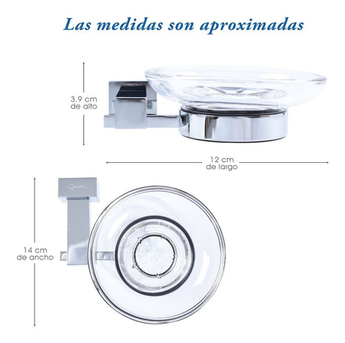 Jabonera De Crystal Con Base, Marca Gravita, Ab 1915.5a 57