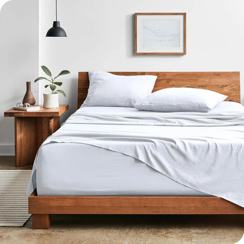 Sábanas Frescas Extra Suaves Anti Arrugas Tacto Lino 4 Pzas Color Blanco Diseño De La Tela Matrimonial
