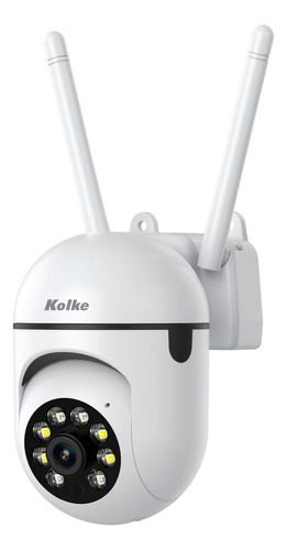 Cámara De Seguridad Kolke 2mp Colorvu Ptz Audio Color Blanco