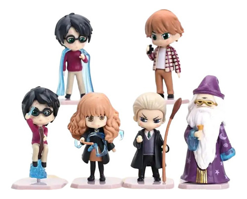 Set Figuras Harry Potter X 6 Unidades Howgarts