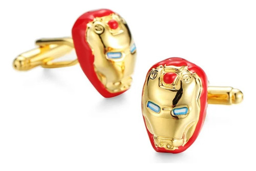 Mancuernillas Para Camisa Iron Man De Marvel Gemelos Dorados