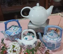 Comprar Antiguo Set Teteras Porcelana Colección 4 Unidades N49