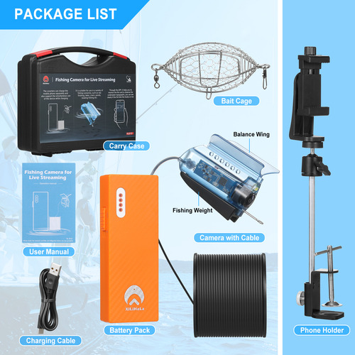 Cámara De Pesca Submarina De 1080p Con Aplicación Control Fi