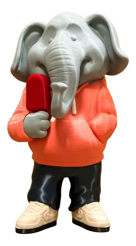 Escultura O Elefante Com Moletom - Decorativo 3d