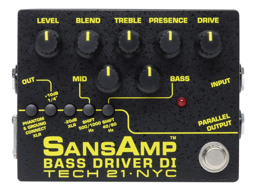 Tech 21 Sansamp Bass Driver Di Efectos Pedal