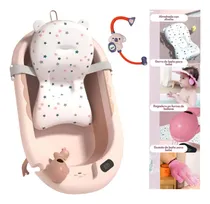 Comprar Bañera Para Bebe Incluye Termometro Y Cojin Babykits 