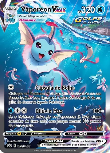 Carta Pokémon Vaporeon Vmax Promo Original Copag