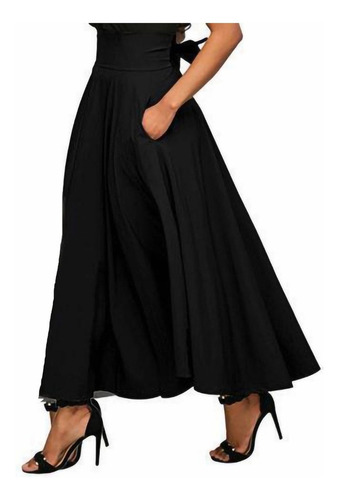 Skirt Feminine Skirt Evasê Skirt Ankle High Waist Skirt