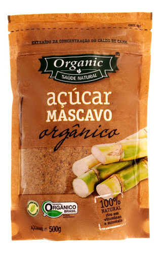 Açúcar Mascavo Orgânico Organic Pacote 500g