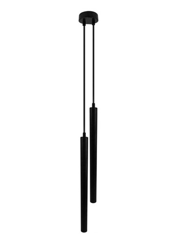 Lámpara Colgante 2 Led Negra Moderna Minimalista Bric 