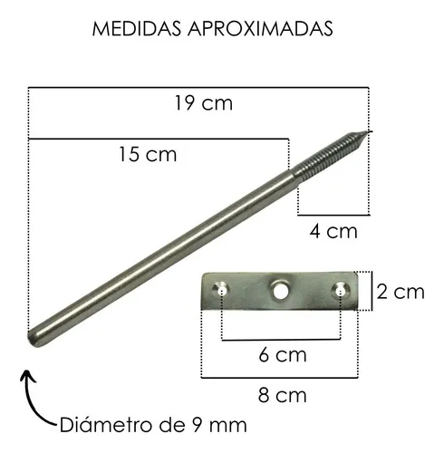 Soporte Invisible Para Repisa Flotante 19cm Pack - 12 Pares