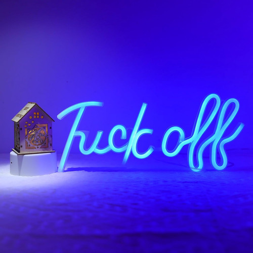 Letrero De Neón Azul Para Decoración De Pared, Funciona Con