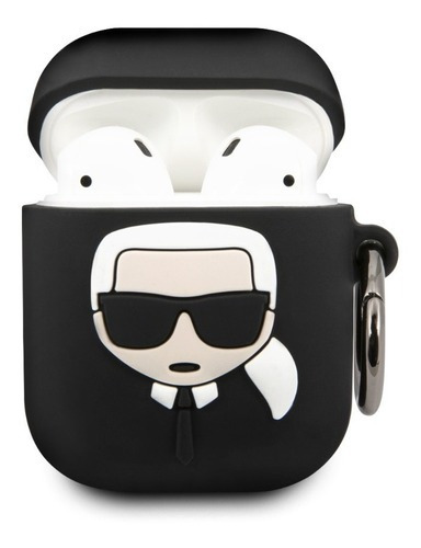 Funda Para AirPods 1 Y 2 Negra Karl Lagerfeld