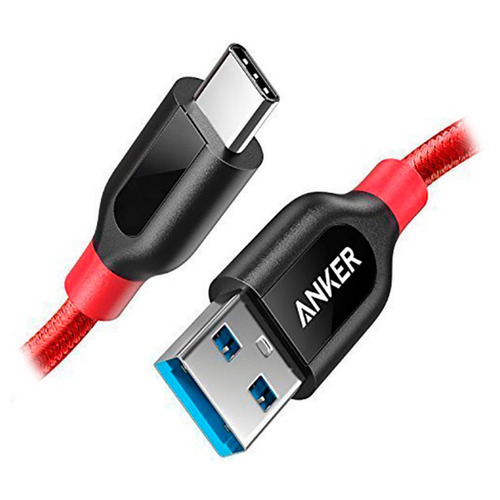 Cable Anker Powerline + Cable Usb-c A Usb 3.0 Red A8168h91