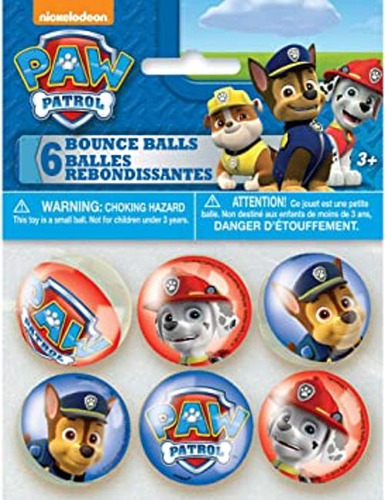 Paw Patrol 6ct Bolas De Rebote 2 Unidades