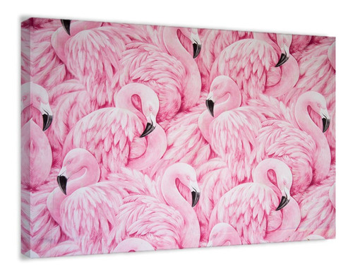 Cuadro Animales Flamingo Para Niña, Sala, Recamara 75x50cm