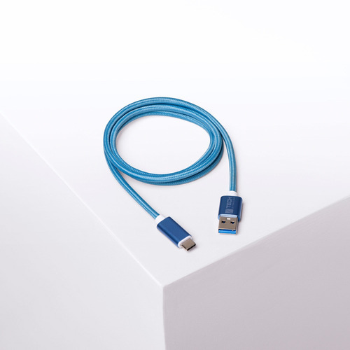 Imagen 2 de 7 de Cable Usb C 3.0 Cargador Rápido Travel Blue Tb985
