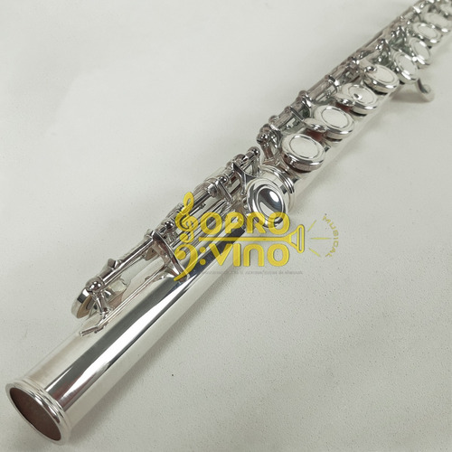Flauta Transversal Prateada Schieffer Schf 001