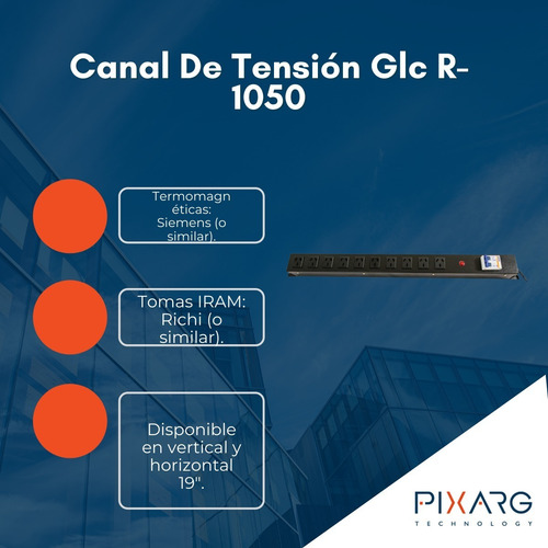 Imagen 3 de 7 de Canal De Tensión 10 Tomas C/ Termica 10a Zapatilla Rackeable