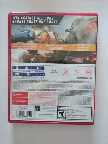 Imagen 2 de 4 de Need For Speed Payback Ps4 Juego Fisico Usado