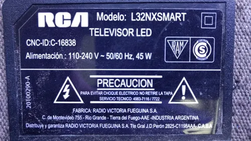 Fuente Smart Tv Rca L32nxsmart L32nxsmart (Usado)