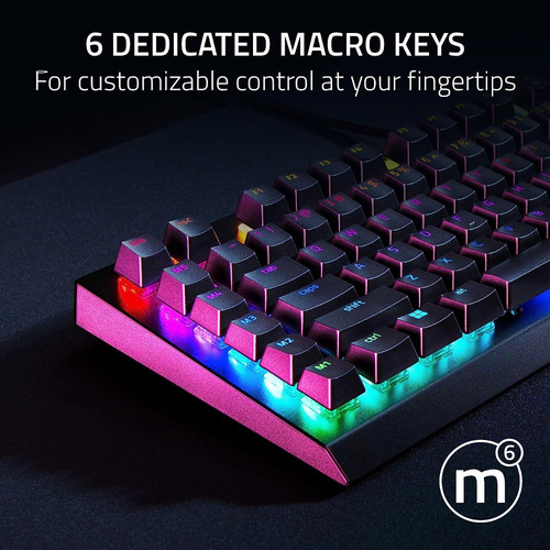 Imagen 4 de 7 de Teclado Mecánico Gamer Razer Blackwidow V4 X Rgb Yellow Xg!