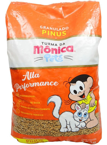 Granulado Sanitário Pinus Turma Da Mônica Pets 2kg Gatos Kit