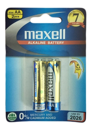 Pila / Batería Maxell  Aa  Alcalina Blister/ 2 Und  1,5v