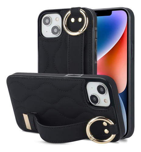 Capa De Telefone Com Pulseira Antiderrapante Para iPhone