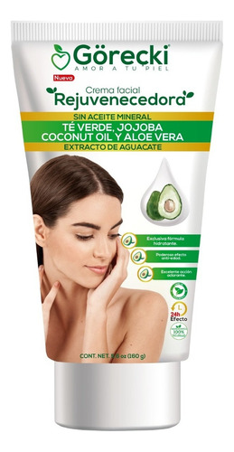  Crema Rejuvenecedora [aceite De Coco Y Aguacate] Fragancia Fresca Tipo De Envase Tubo Depresible Tipos De Piel Cualquier Tipo De Piel