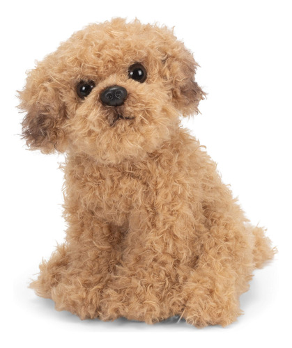 Demdaco Labradoodle Dog Golden Brown - Peluche Suave Para Ni