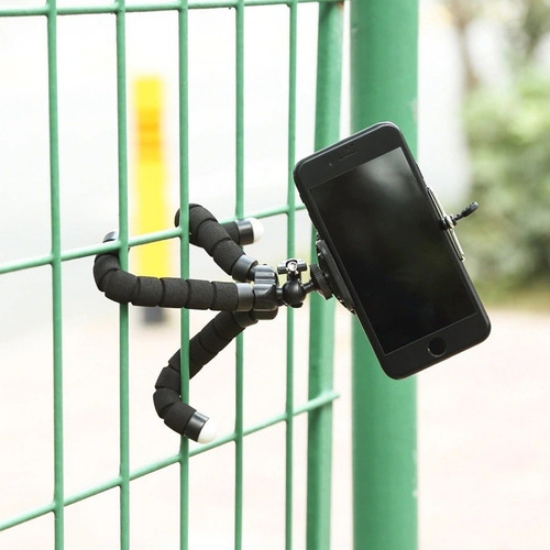 Tripode Pulpo 17cm Gopro Celular Con Cabezal Incluido Negro