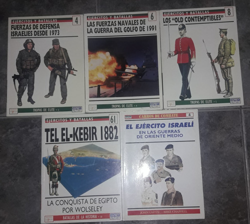 Lote De 5 Libros Osprey Ejercitos Y Batallas-carros De Comba