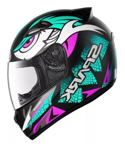 Capacete Fechado Ebf Spark Feminino Dragon Tifany Fosco